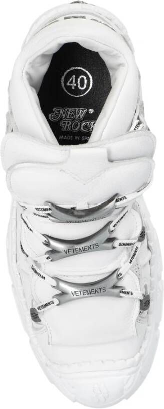 Vetements Witte Platform Loafers met Logo White Dames