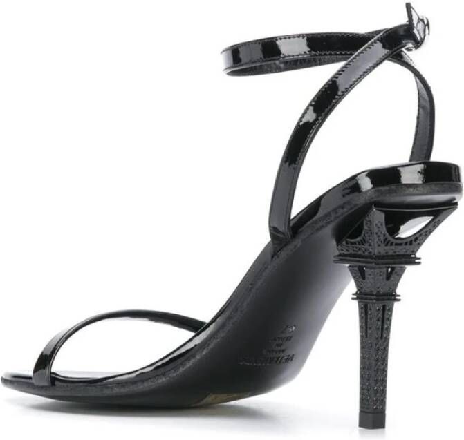 Vetements Zwarte lakleren Eiffeltoren sandalen Black Dames