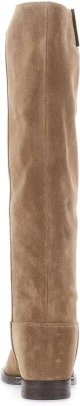 Via Roma 15 Beige Hoge Laarzen voor Vrouwen