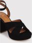 Via Roma 15 Chunky Heel Platform sandaal met Vlechtwerk Black Dames - Thumbnail 3