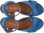 Via Roma 15 Denim Blauwe Sandaal met Hak en Kruisdetail Blue Dames - Thumbnail 6