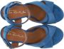 Via Roma 15 Denim Blauwe Sandaal met Hak en Kruisdetail Blue Dames - Thumbnail 2