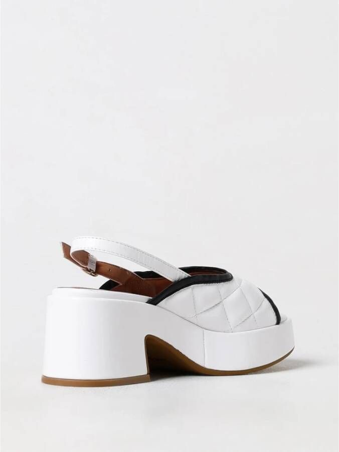 Via Roma 15 Elegante Witte Sandalen met Hak