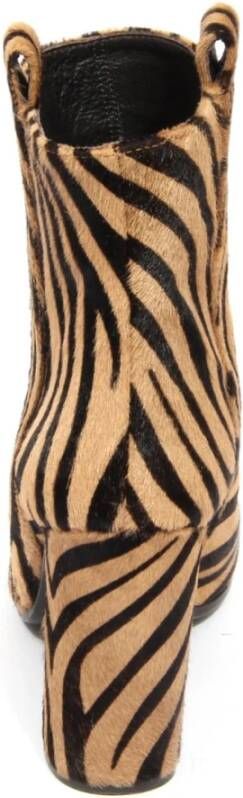 Via Roma 15 Enkellaarsjes met zebraprint
