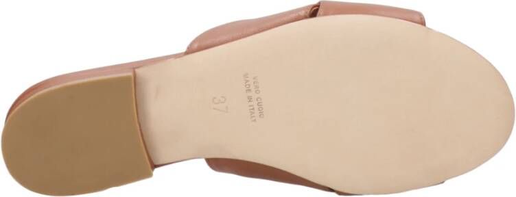 Via Roma 15 Lederen Slippers met Lage Band