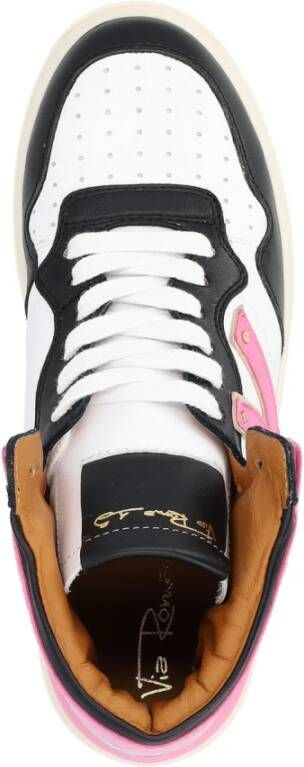 Via Roma 15 Midden Sneakers met Leren V-Detail