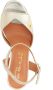 Via Roma 15 Platina gelamineerde leren sandalen met verstelbare enkelband - Thumbnail 2