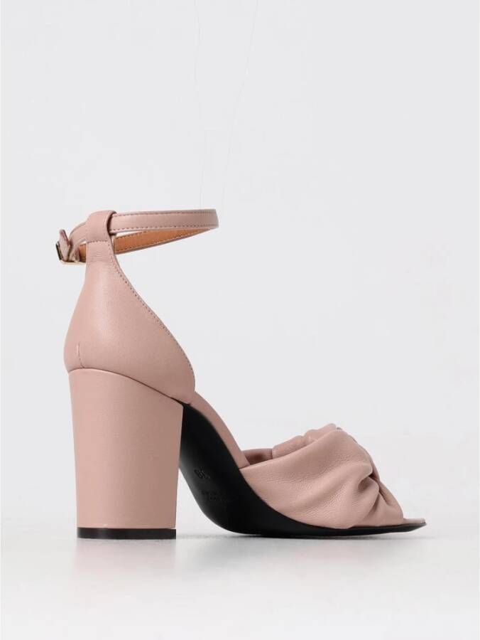 Via Roma 15 Leren Sandalen met Blokhak
