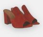 Via Roma 15 Heeled Mules Rood Dames - Thumbnail 2