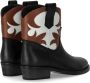 Via Roma 15 Tricolor Texan Bootie met Leren Details Black Dames - Thumbnail 4