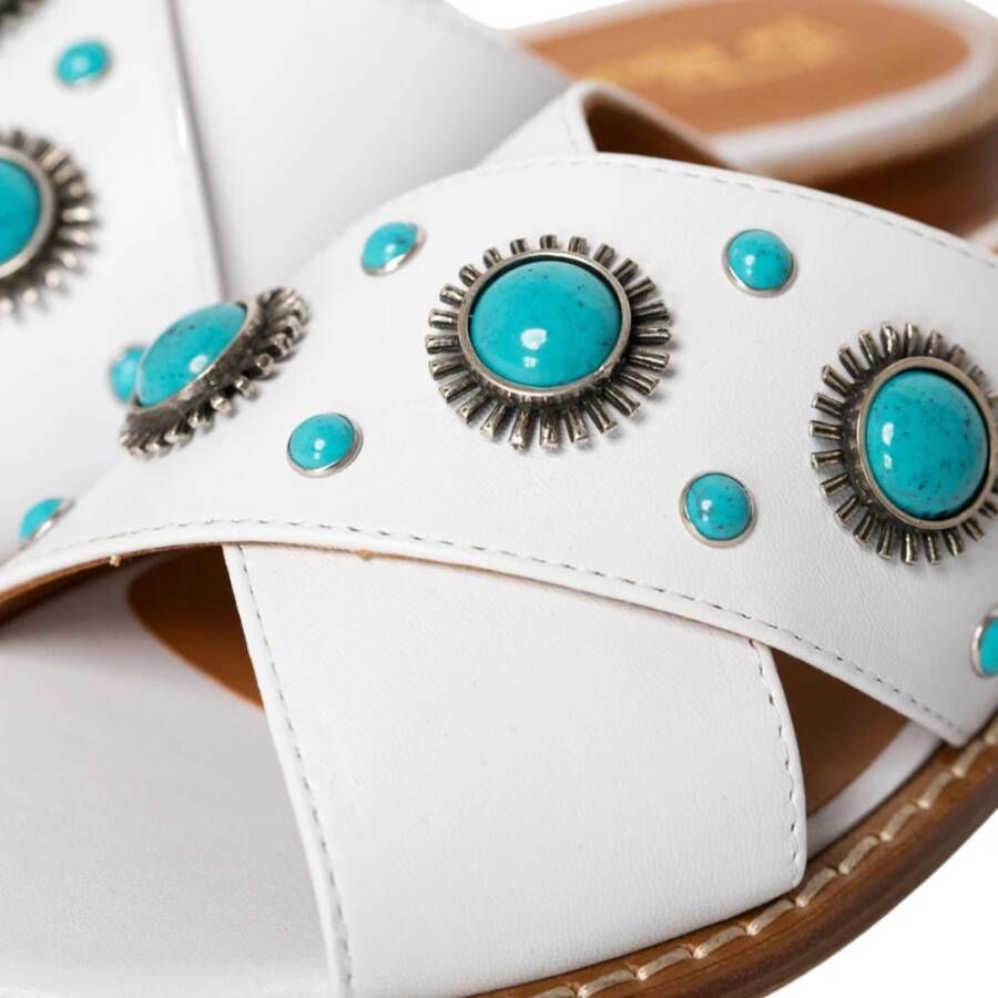 Via Roma 15 Witte Malibu Sandalen voor Zomerstijl