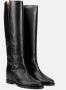 Via Roma 15 Zwarte sleehaklaars met metalen V-vormige accessoire Zwart Dames - Thumbnail 2