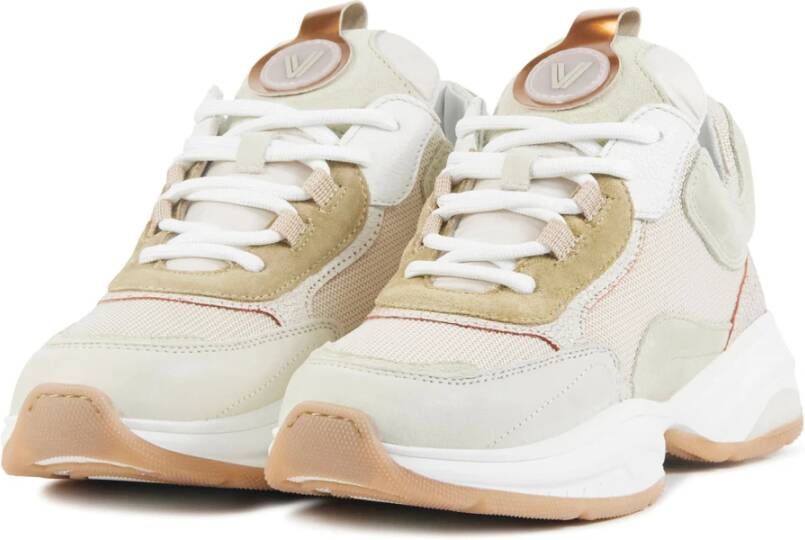 Via Vai Beige Combi Sneakers Beige Dames