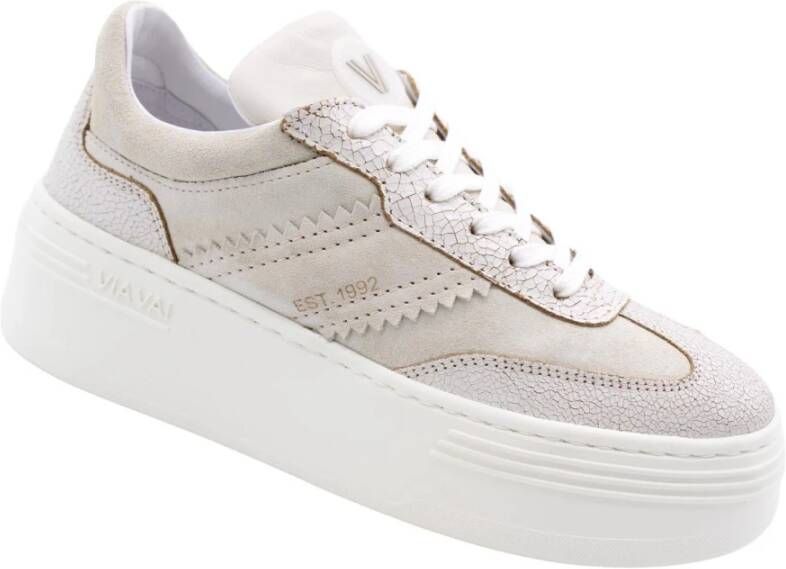 Via Vai Boomvalkje Sneaker Beige Dames