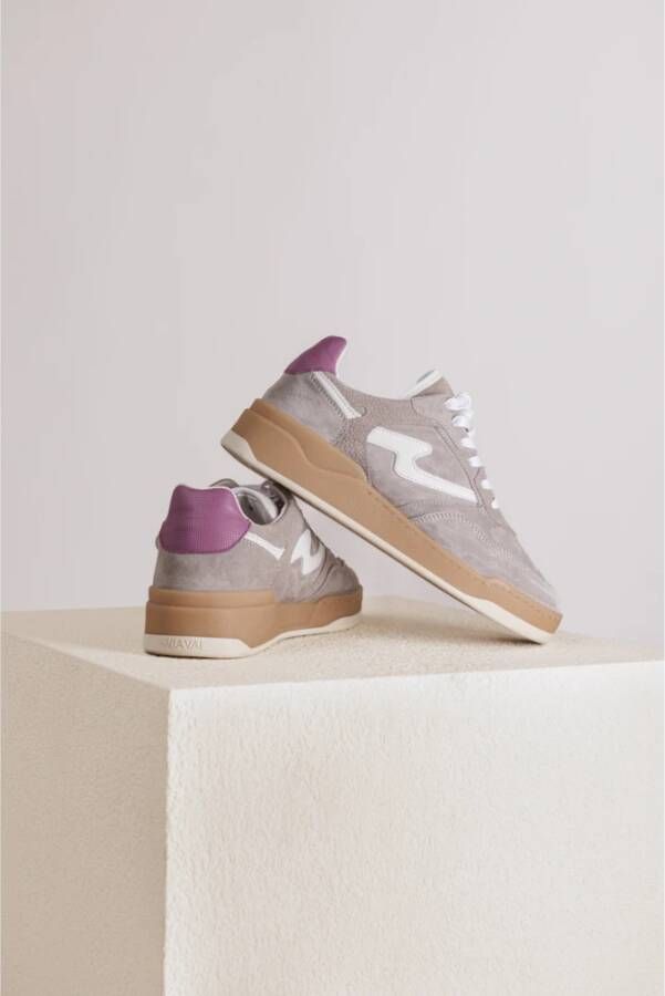Via Vai Gaatjes Sneaker met Metallic Details Gray Dames