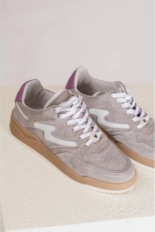 Via Vai Gaatjes Sneaker met Metallic Details Gray Dames