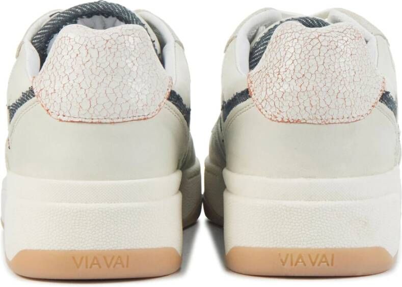 Via Vai Gebroken Witte Sneakers Beige Dames