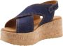 VIA VAI Sissel Capri | denim sandalen sleehak Blauw Textiel Sandalen met hak Dames - Thumbnail 3