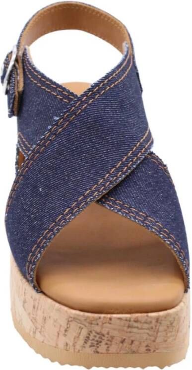 Via Vai Zwaan Wedges Verhoog Je Stijl Blue Dames