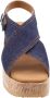 VIA VAI Sissel Capri | denim sandalen sleehak Blauw Textiel Sandalen met hak Dames - Thumbnail 8