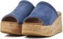 VIA VAI Slippers Slides Dames Sandalen 58058 Sissel Blokhak Hoogte Jeans blauw - Thumbnail 4