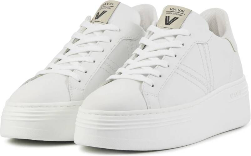 Via Vai Witte Sneakers White Dames