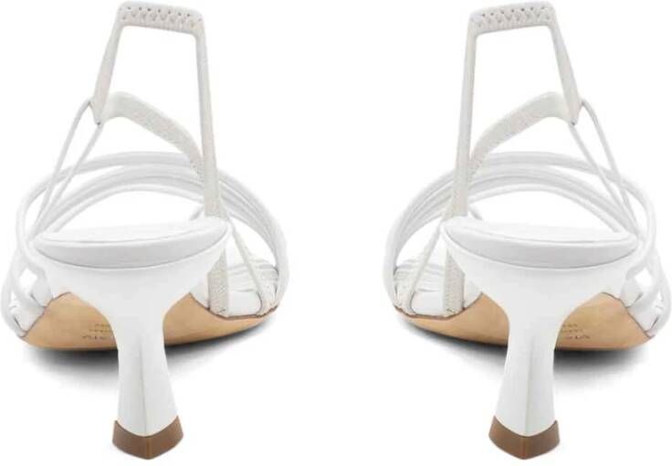 Vic Matié Asymmetrische witte leren sandalen White Dames