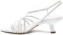 Vic Matié Asymmetrische witte leren sandalen White Dames - Thumbnail 4