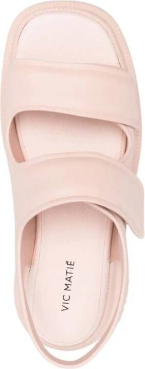 Vic Matié Beige Casual Platte Sandalen