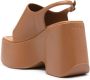 Vic Matié Bruine Leren Sandalen Brown Dames - Thumbnail 3