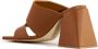 Vic Matié Bruine leren sandalen met dubbele band - Thumbnail 2