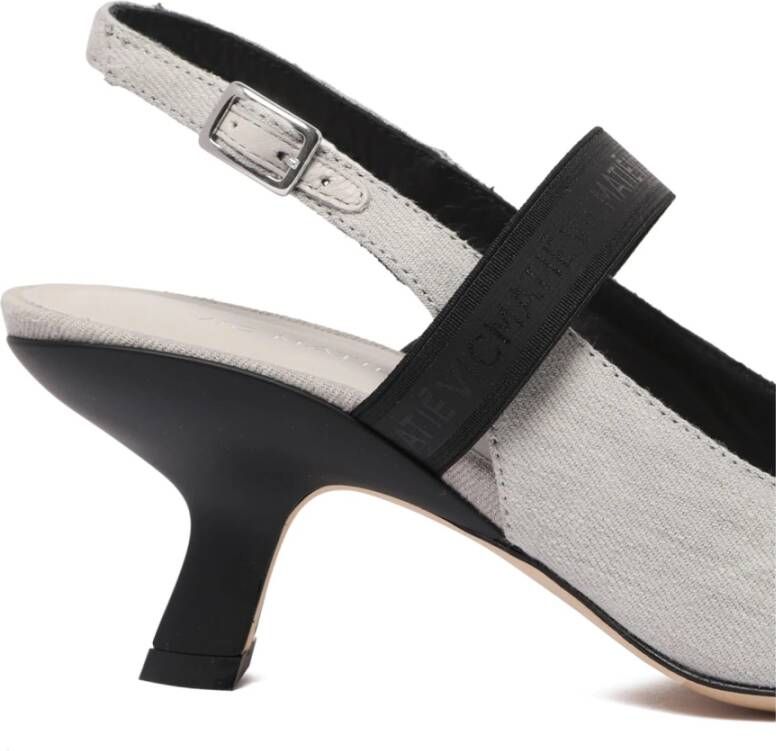 Vic Matié Dove Grey Slingback Pumps met Hak