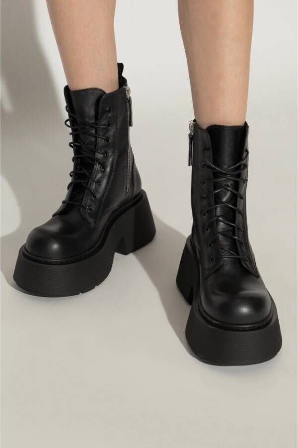 Vic Matié Etna platform enkellaarzen Black Dames