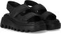 Vic Matié Zwarte rubberen platformsandalen Black Dames - Thumbnail 4