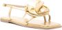 Vic Matié Gouden Bloem Platte Sandalen Yellow Dames - Thumbnail 2