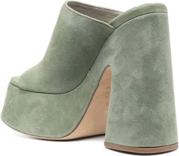 Vic Matié Heeled Mules Groen Dames