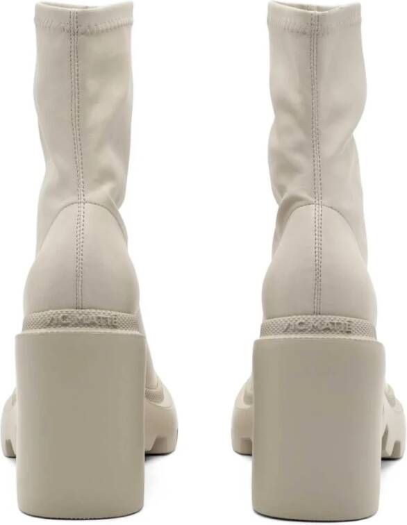 Vic Matié Ivoor Eco-leer Gear Hiel Bootie Beige Dames