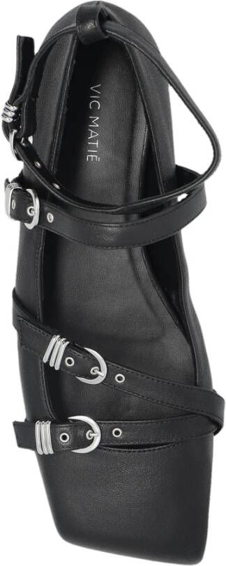 Vic Matié Leren laarzen Logic Black Dames