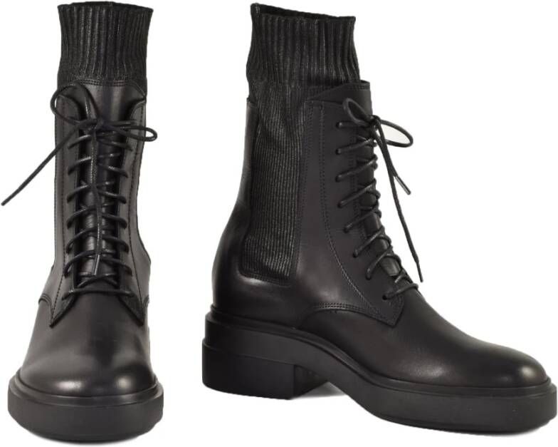 Vic Matié Leren Schoenen Black Dames