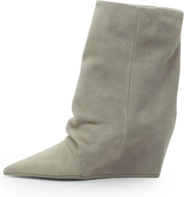 Vic Matié Minimalistische buis enkellaars Cocoon in ivoor Beige Dames