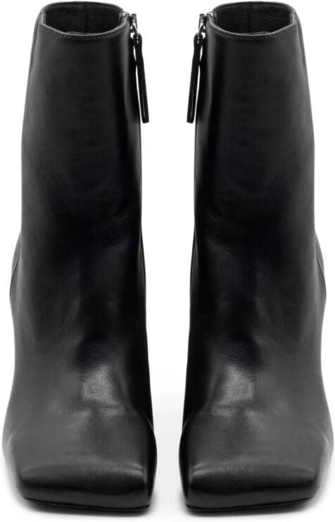 Vic Matié Minimalistische enkellaars Ming in zwart Black Dames