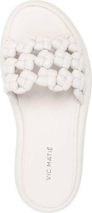 Vic Matié Casual witte muiltjes sandalen White Dames