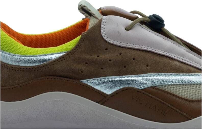 Vic Matié Ondina sneakers Leer Roze Zilver Geel