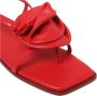 Vic Matié Rode sandalen met bloe applicatie - Thumbnail 2