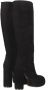 Vic Matié Suède Plateau Laarzen Vierkante Neus Slip-On Black Dames - Thumbnail 4