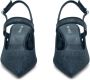 Vic Matié Slash kanaal in zwart gewassen Stone-Denim Blue Dames - Thumbnail 3