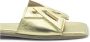 Vic Matié Vierkante open monogram gouden slipper - Thumbnail 2