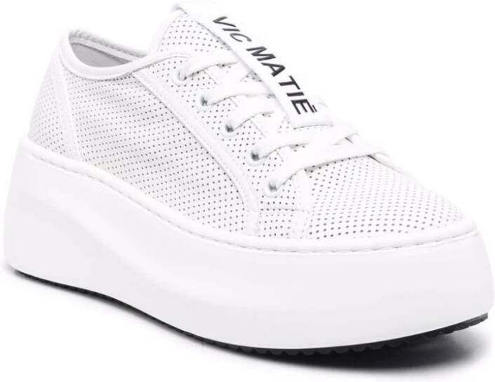 Vic Matié Witte Casual Gesloten Platte Sneakers White Dames