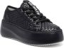 Vic Matié Zwarte leren casual sneakers Black Dames - Thumbnail 2
