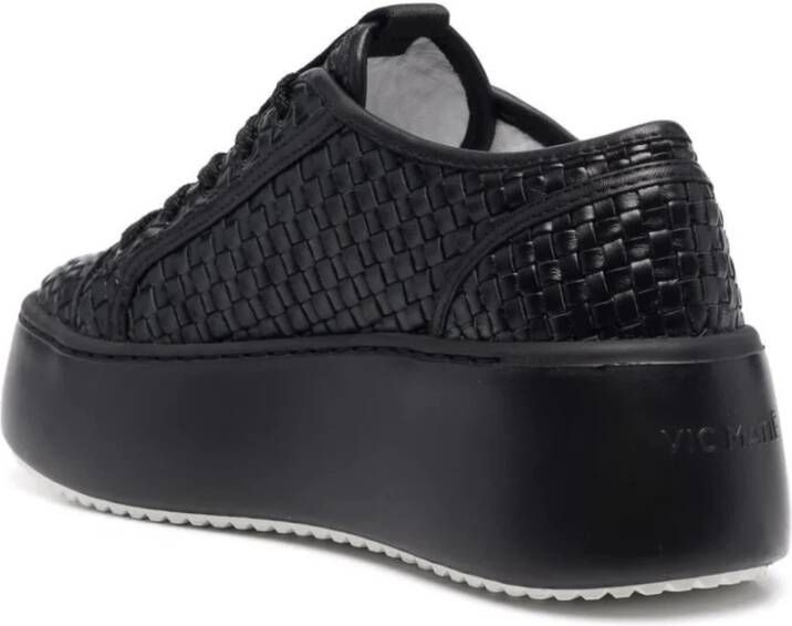 Vic Matié Zwarte Casual Gesloten Platte Sneakers Black Dames